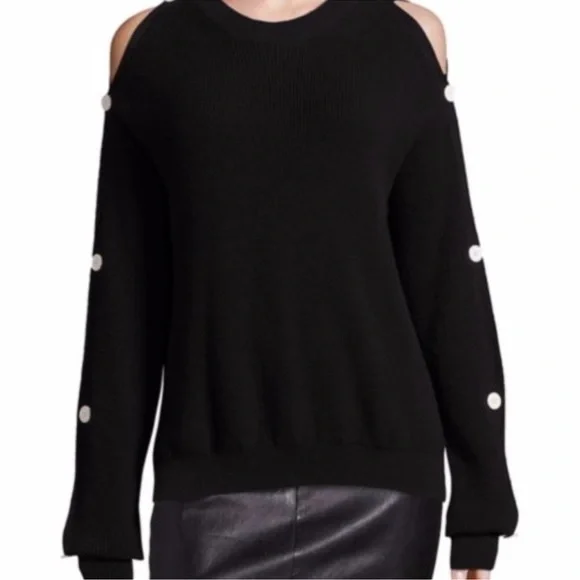 Helmut Lang Black Cashmere Blend Sweater - Picture 2 of 7